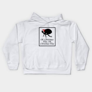 Oh Christmas Flea - Funny Quote - Black Border Version Kids Hoodie